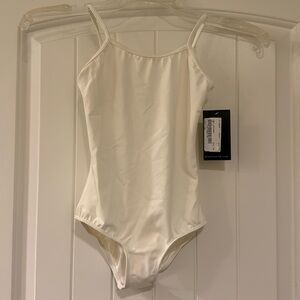 NWT Bloch white spaghetti strap tank leotard